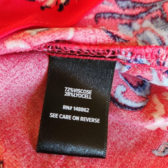 Torrid Washable Challis Button Down Tie Front Crop Top in Jaco Lollipop 2X NWT - Picture 10 of 11